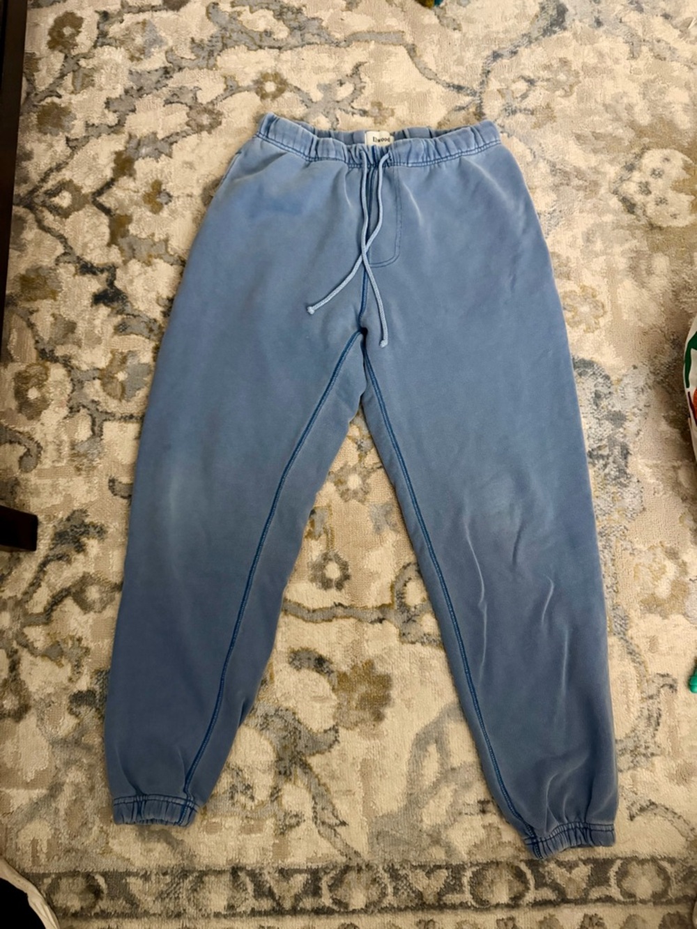 Light Blue Track Joggers with Drawstring